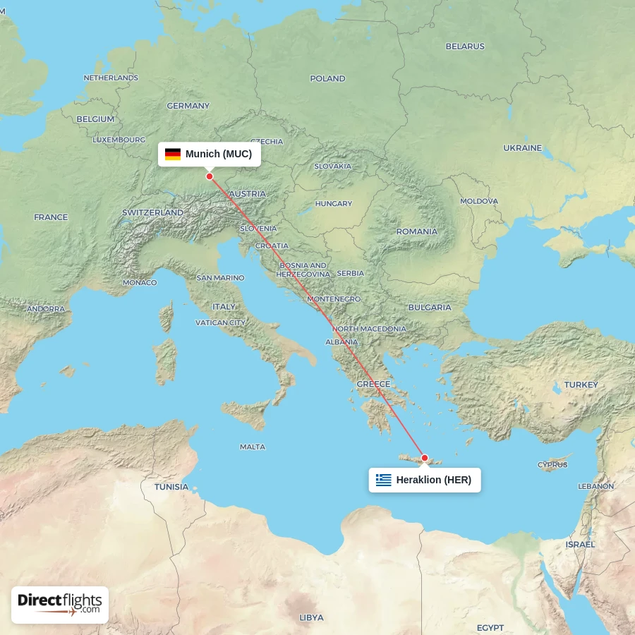 MUC - HER route map