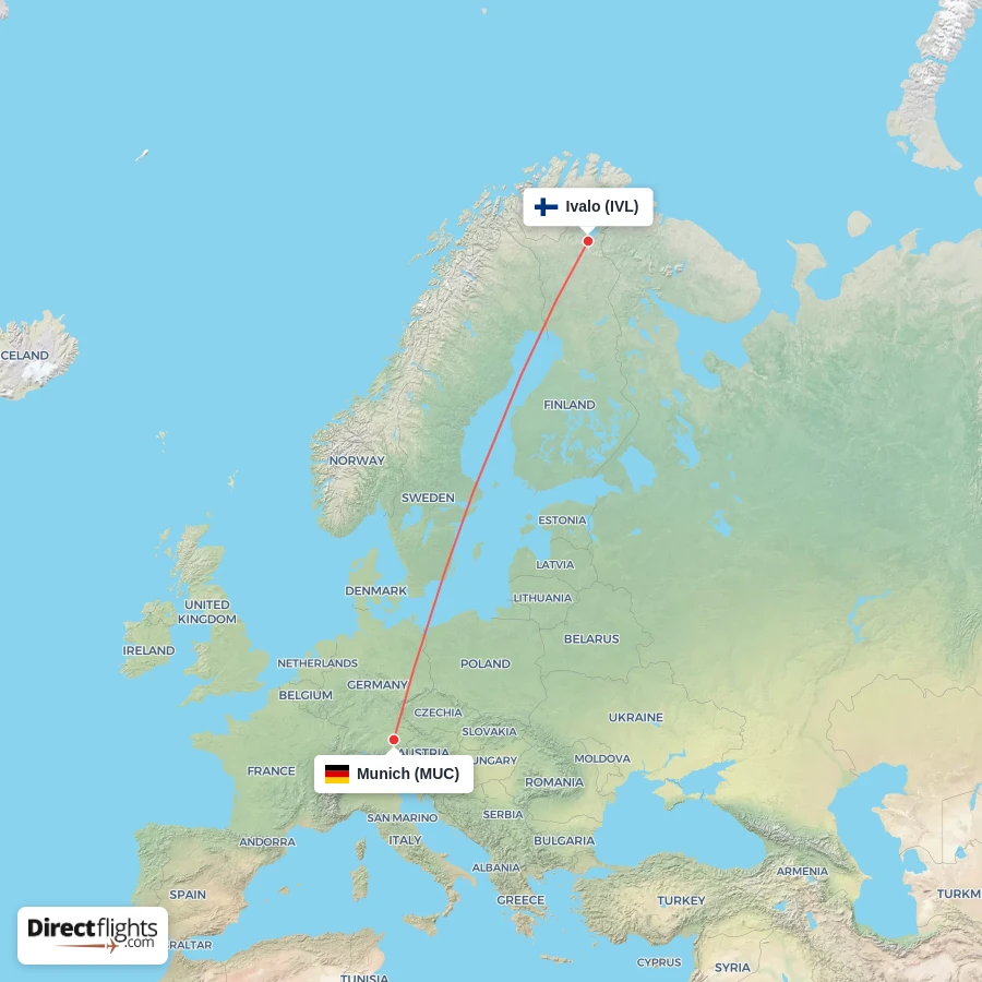 MUC - IVL route map
