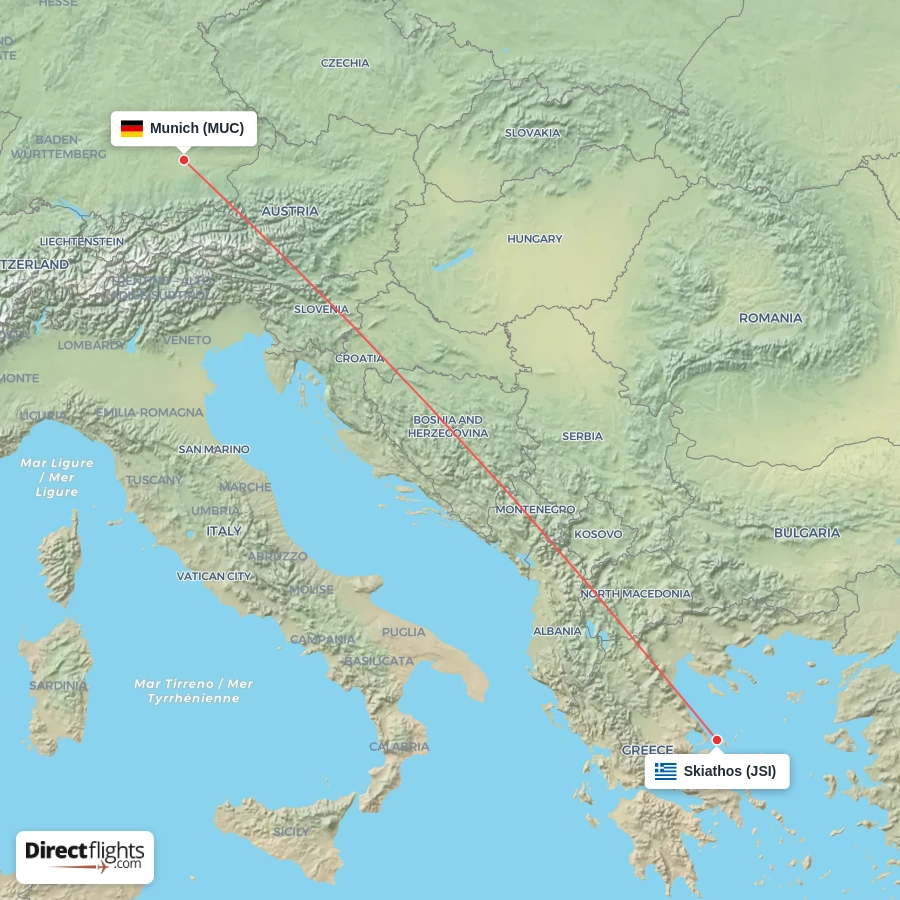 MUC - JSI route map