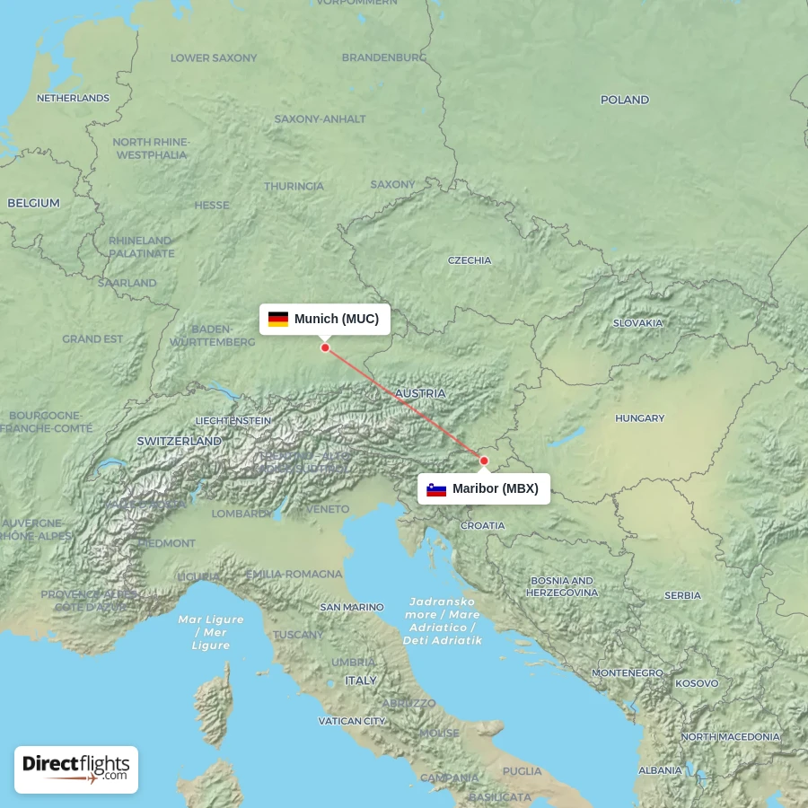 MUC - MBX route map