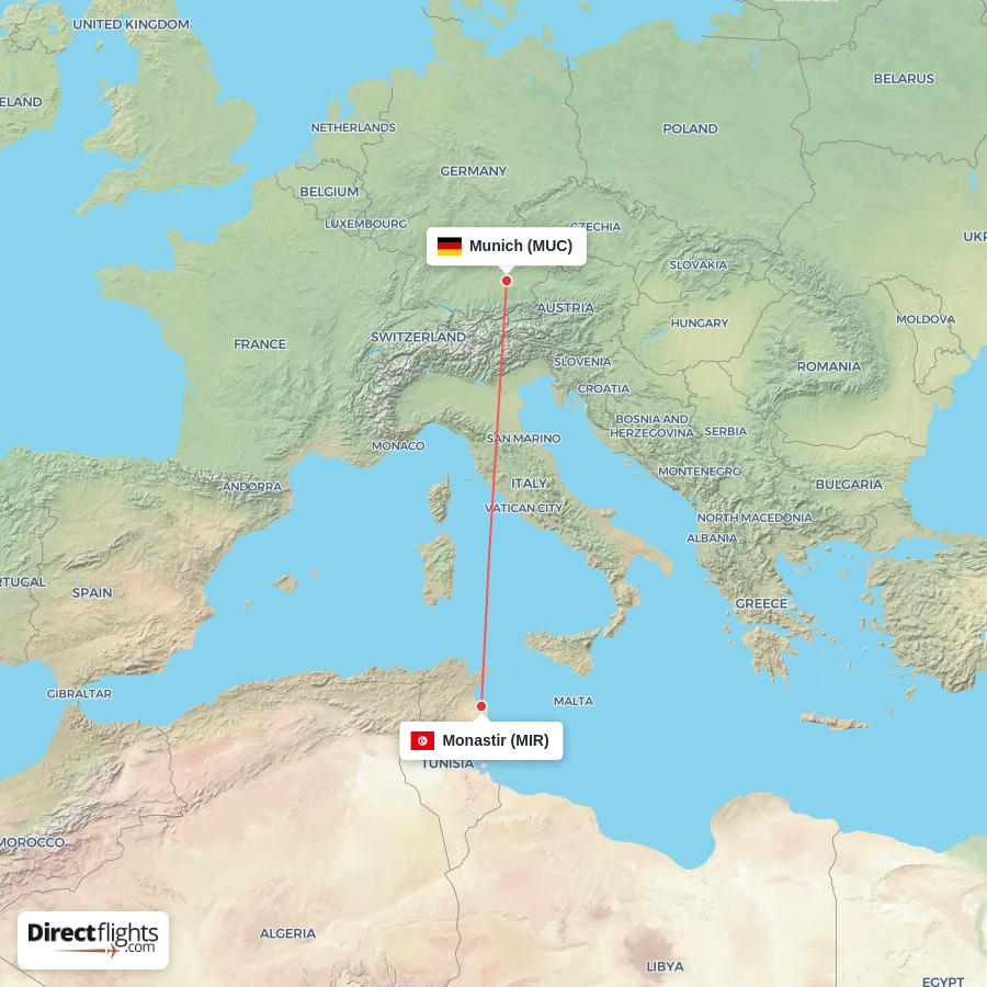 MUC - MIR route map