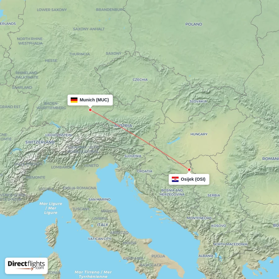 MUC - OSI route map