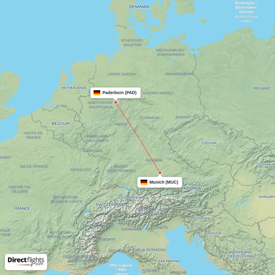 MUC - PAD route map