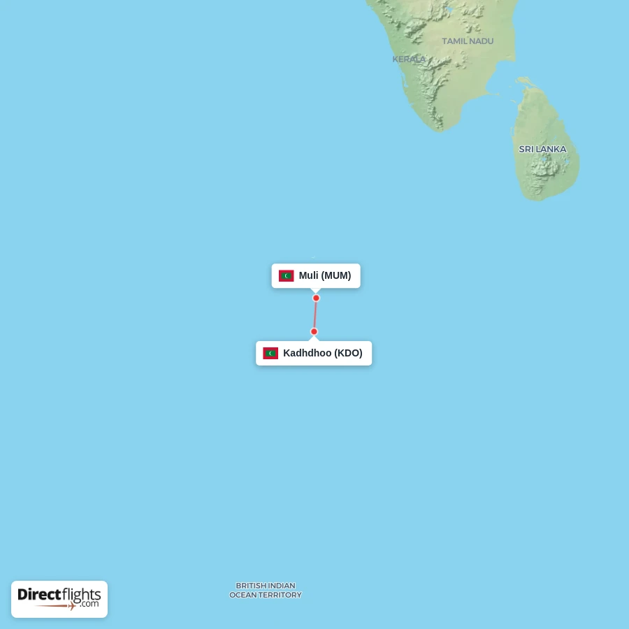 MUM - KDO route map