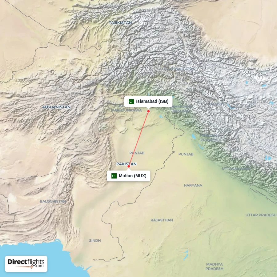 MUX - ISB route map