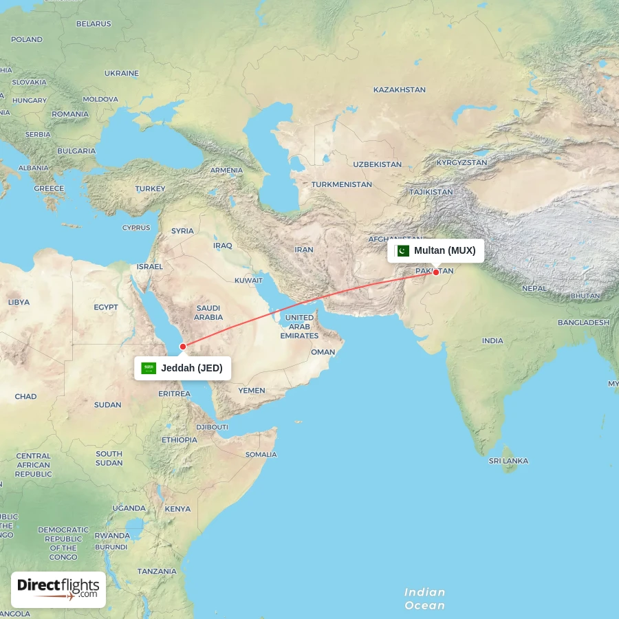 MUX - JED route map