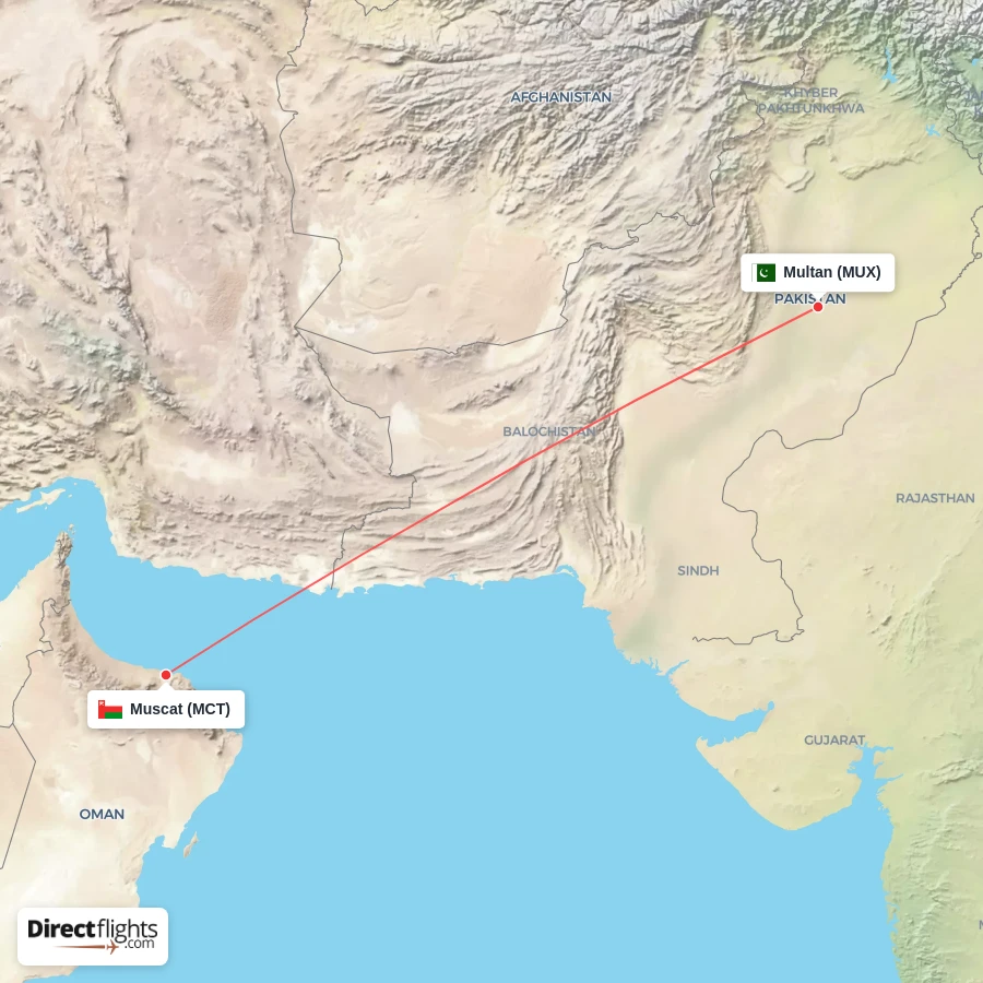 MUX - MCT route map