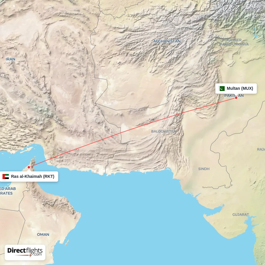 MUX - RKT route map