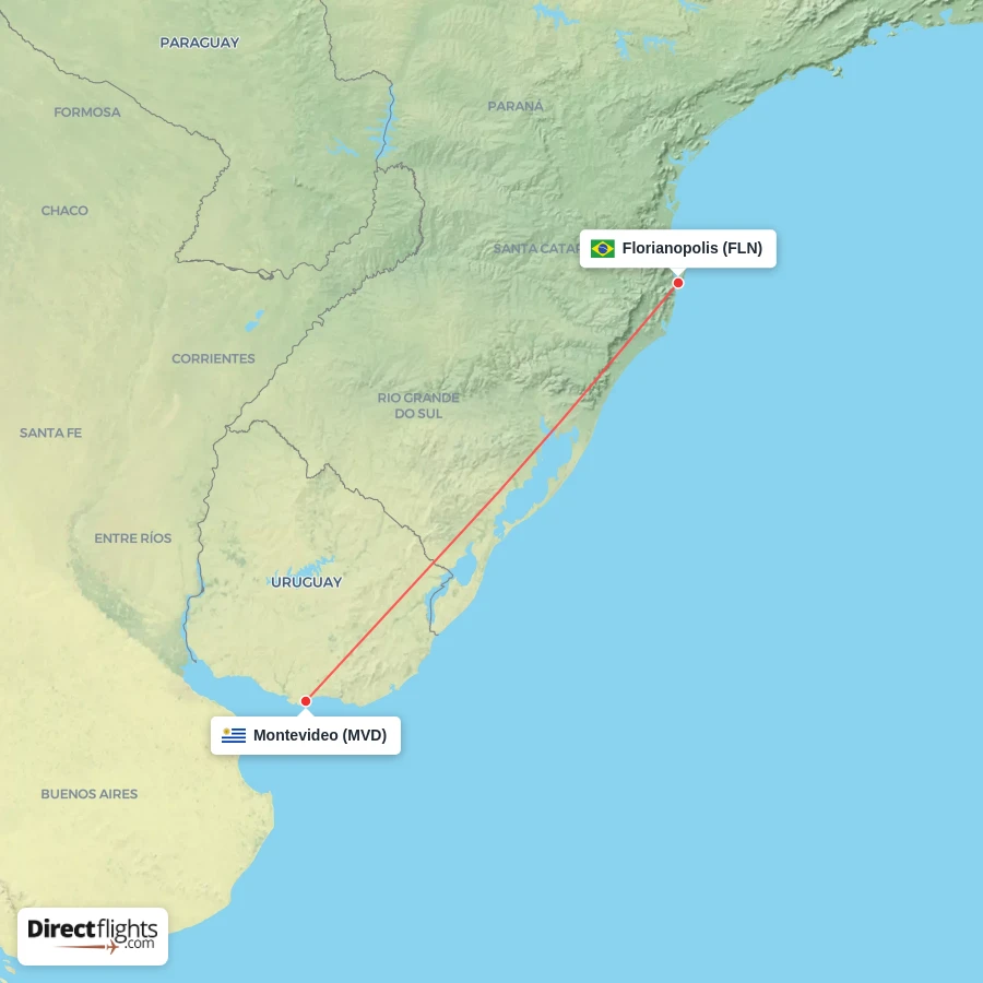 MVD - FLN route map