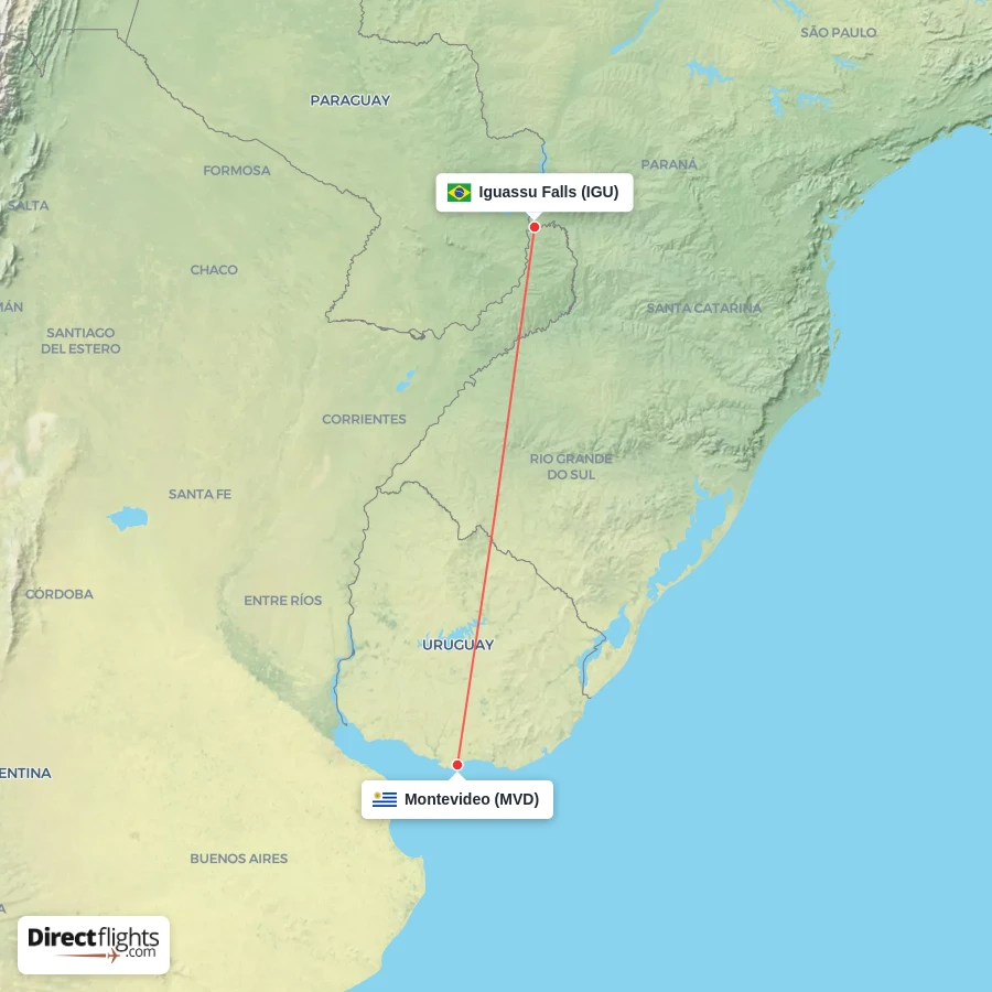 MVD - IGU route map