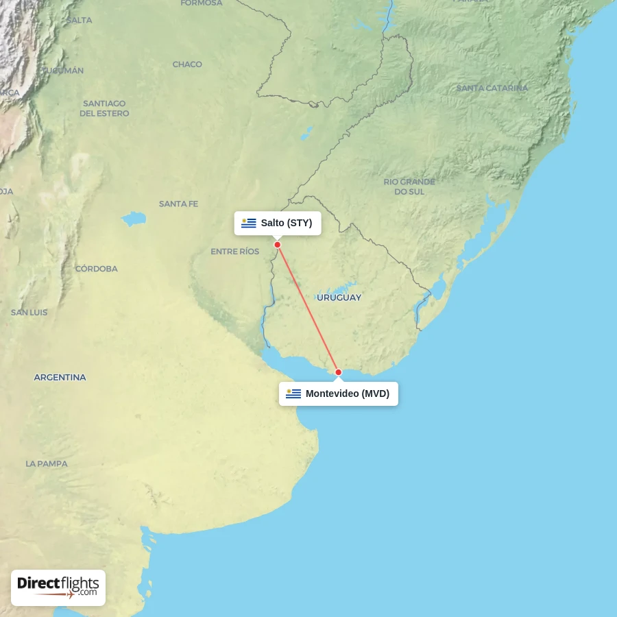 MVD - STY route map