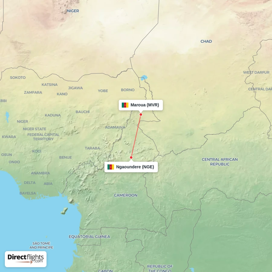 MVR - NGE route map