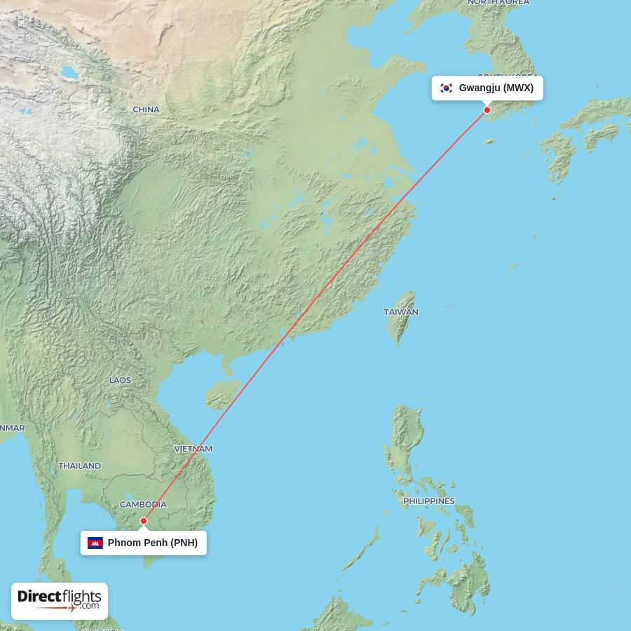 MWX - PNH route map