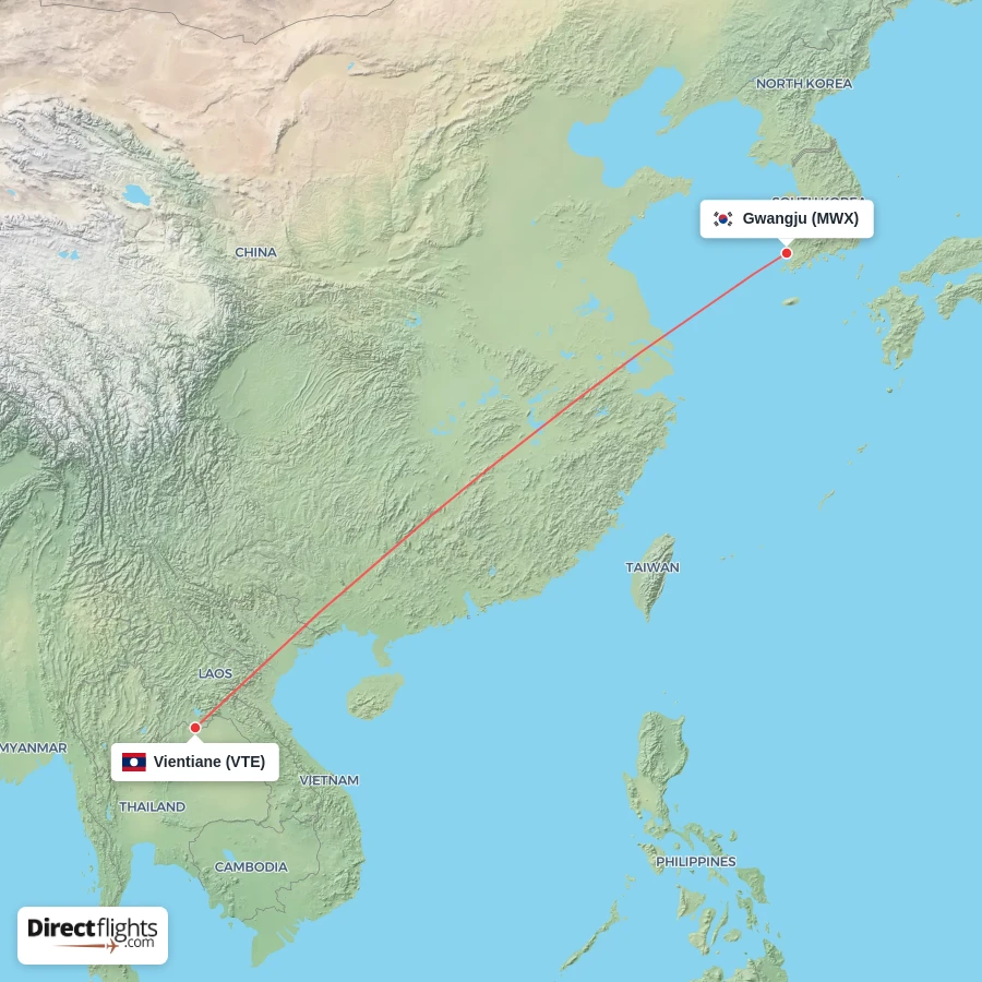 MWX - VTE route map