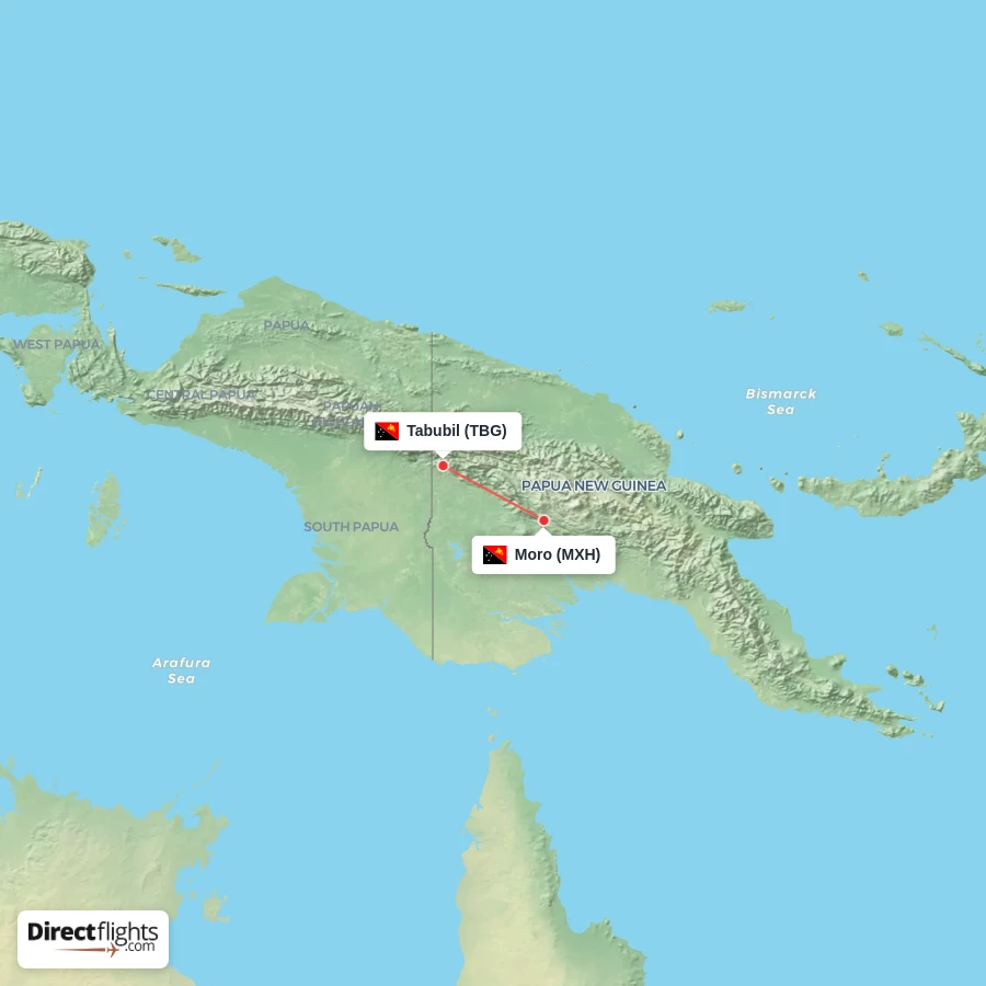 MXH - TBG route map