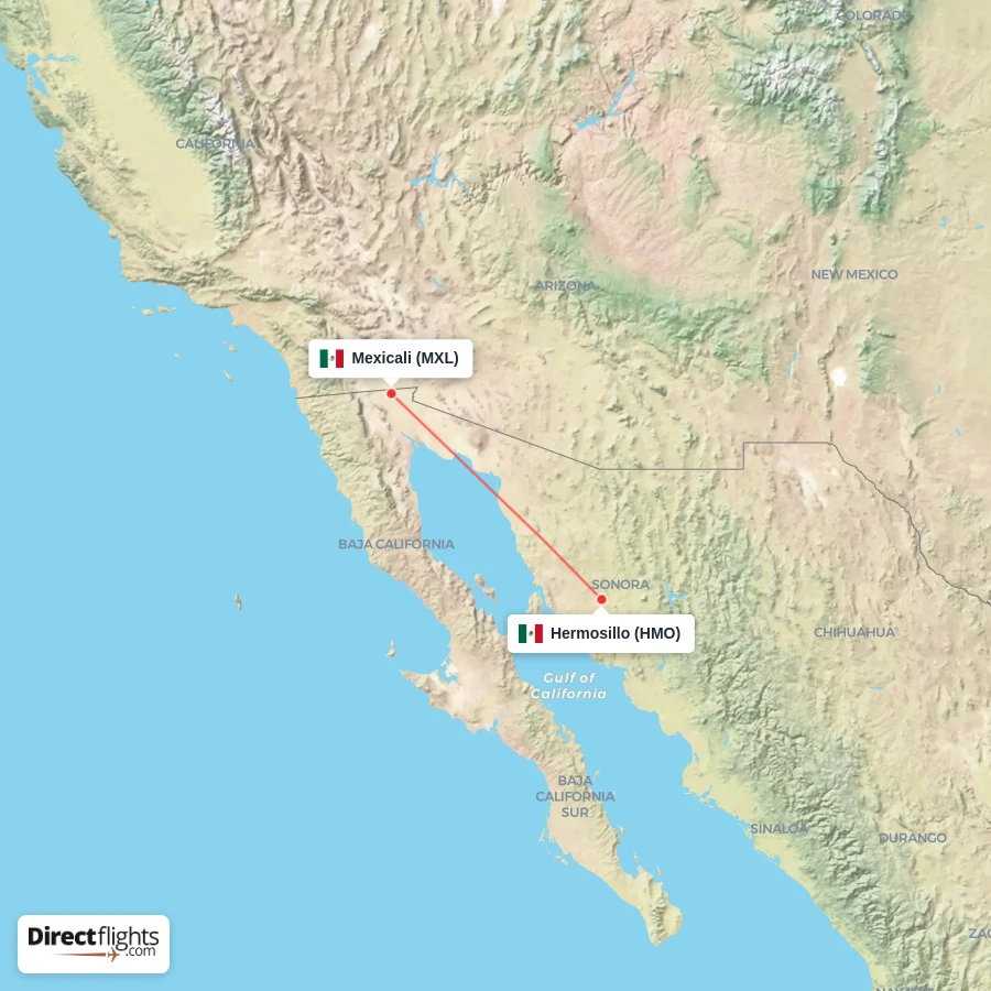 MXL - HMO route map