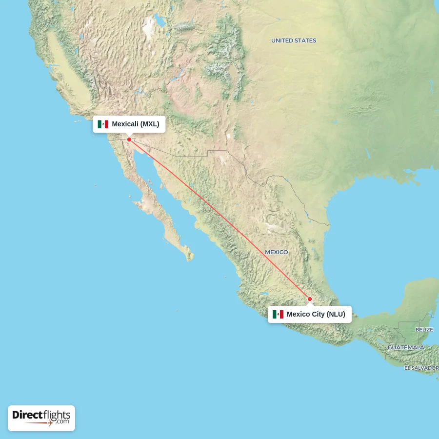 MXL - NLU route map