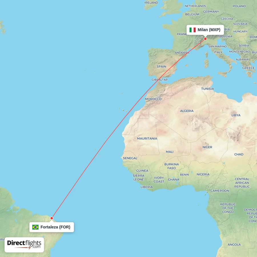 MXP - FOR route map