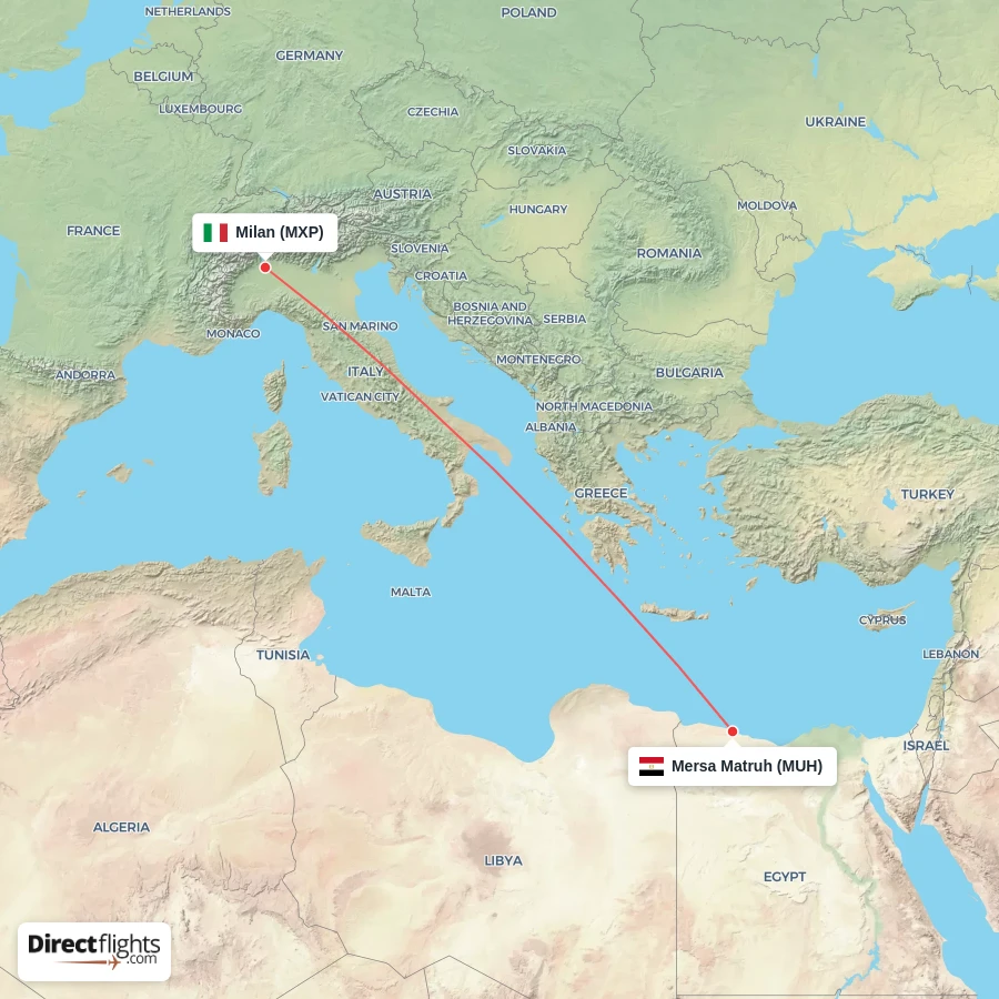 MXP - MUH route map