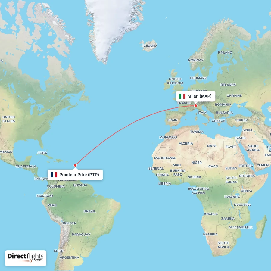 MXP - PTP route map