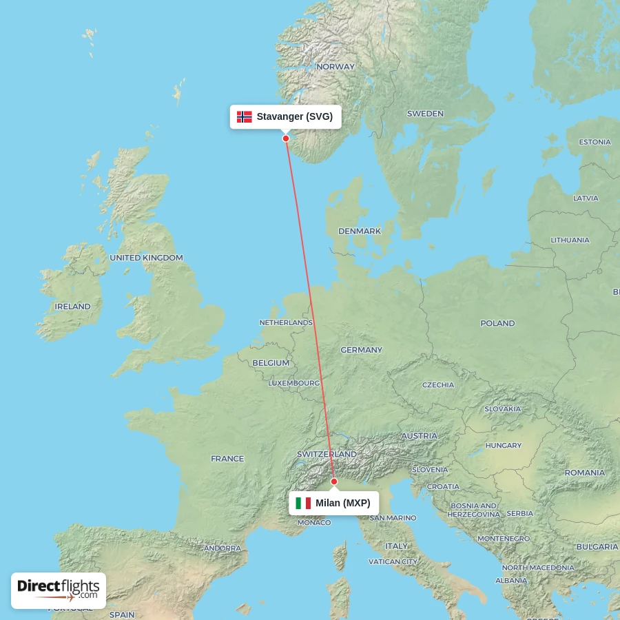 MXP - SVG route map