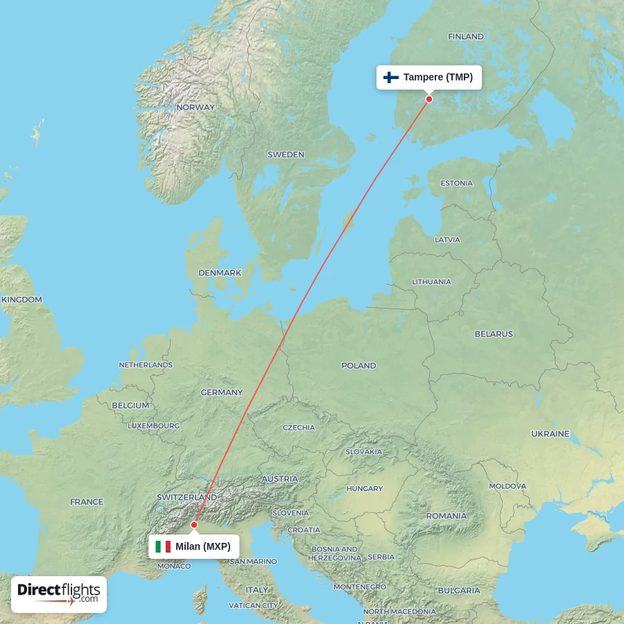 MXP - TMP route map