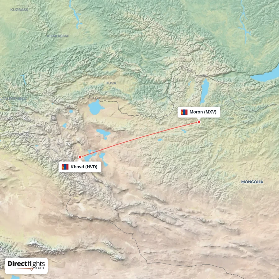 MXV - HVD route map