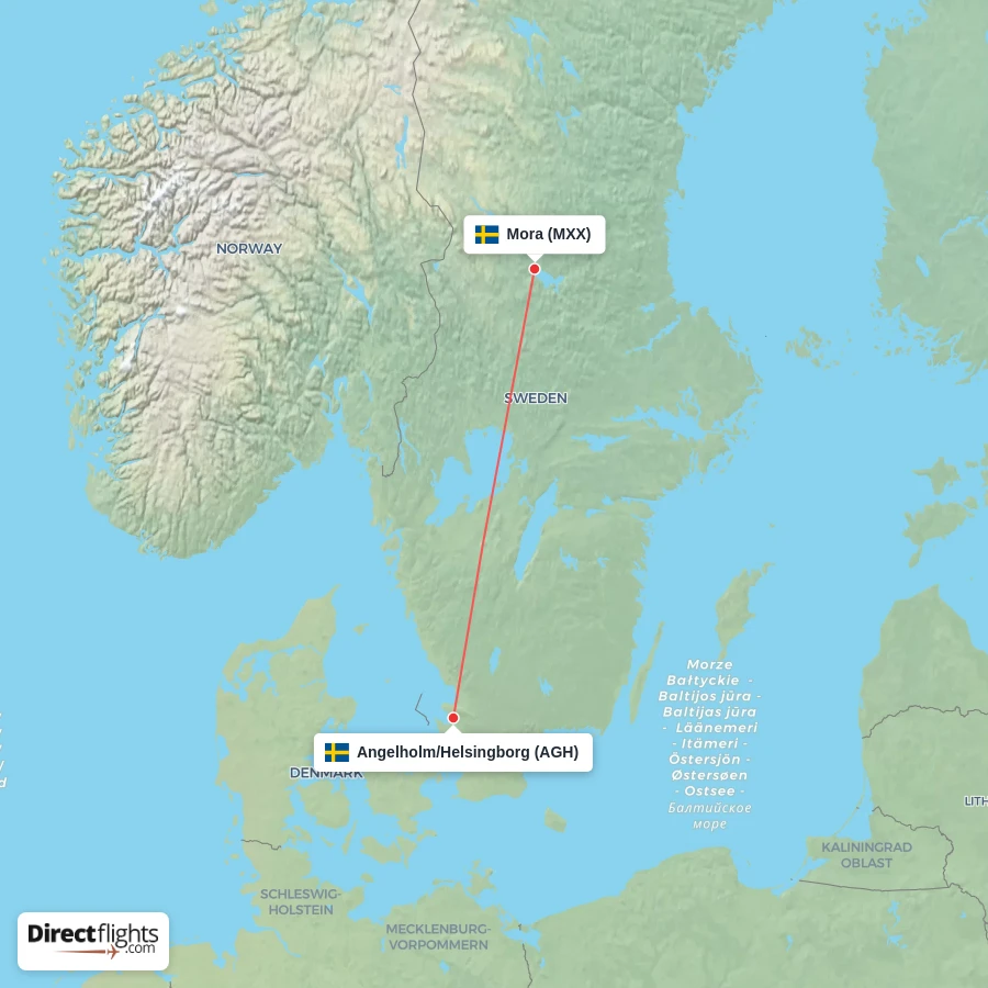 MXX - AGH route map