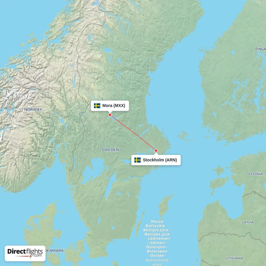 MXX - ARN route map