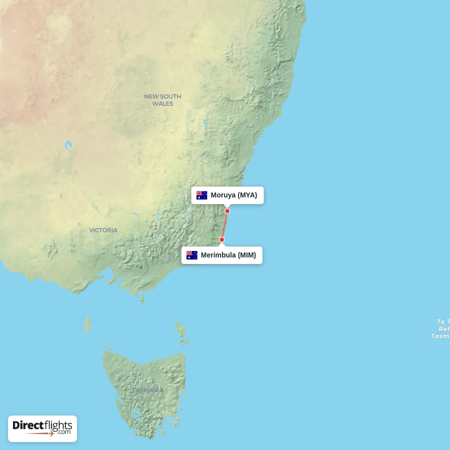 MYA - MIM route map