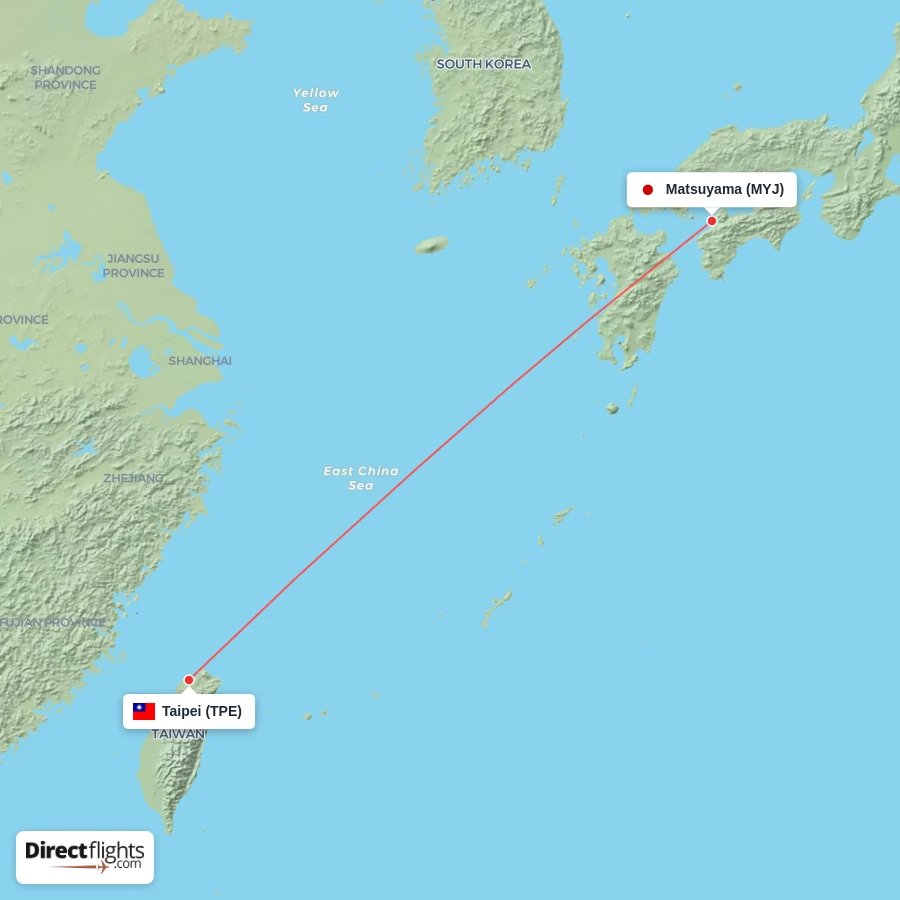 MYJ - TPE route map