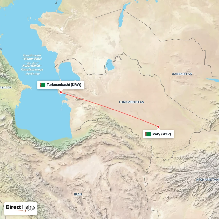 MYP - KRW route map