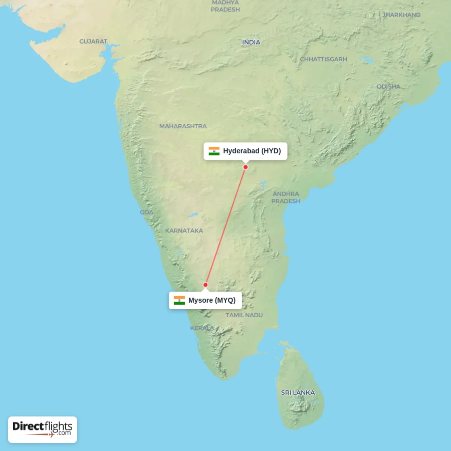 MYQ - HYD route map