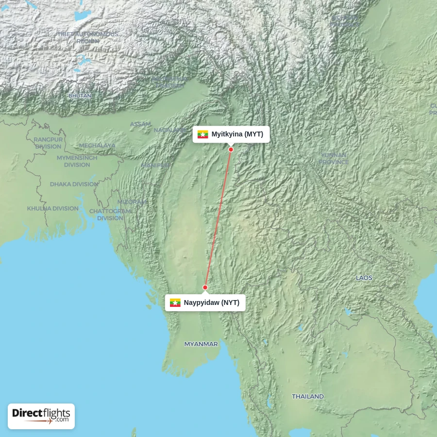 MYT - NYT route map