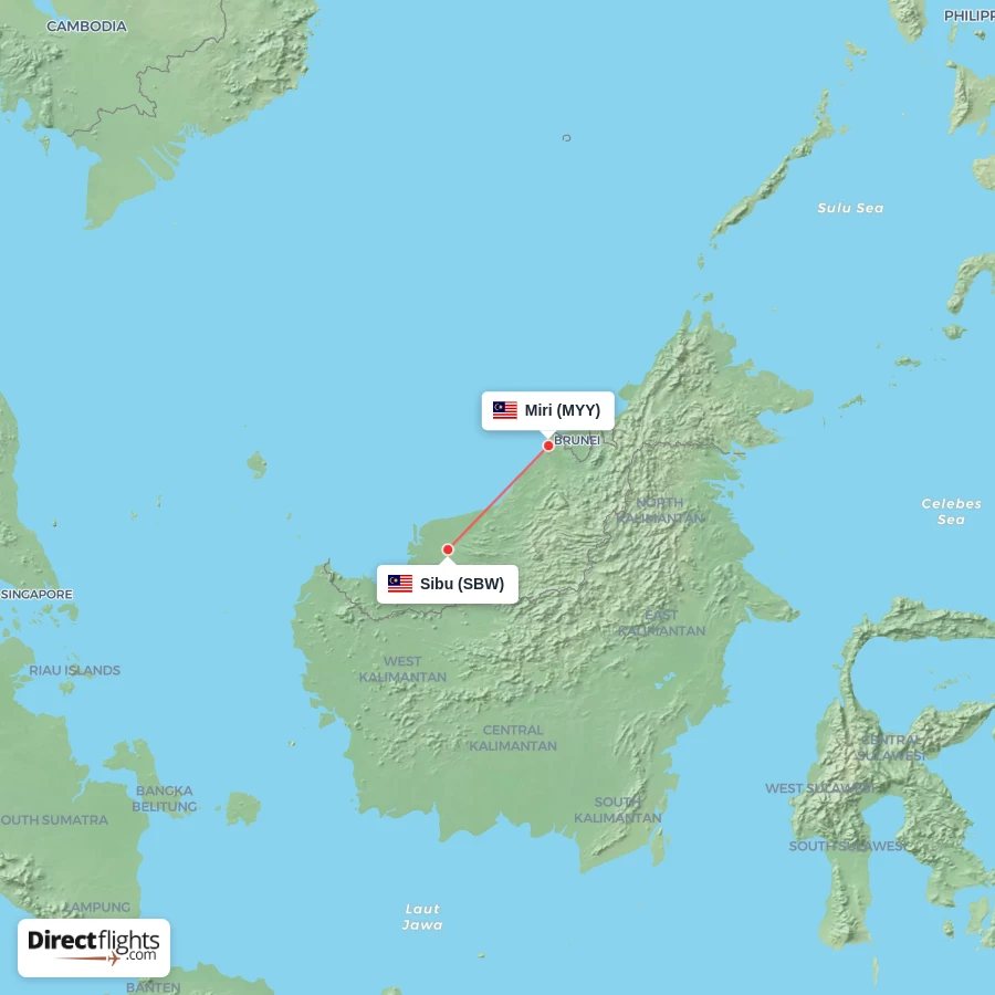 MYY - SBW route map