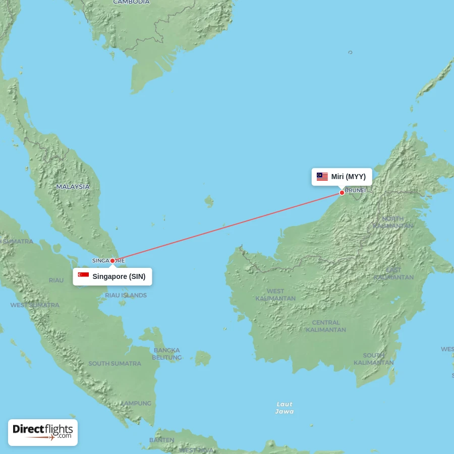 MYY - SIN route map