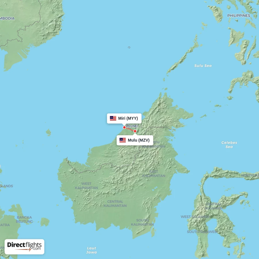 MZV - MYY route map