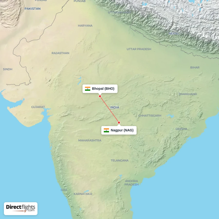NAG - BHO route map