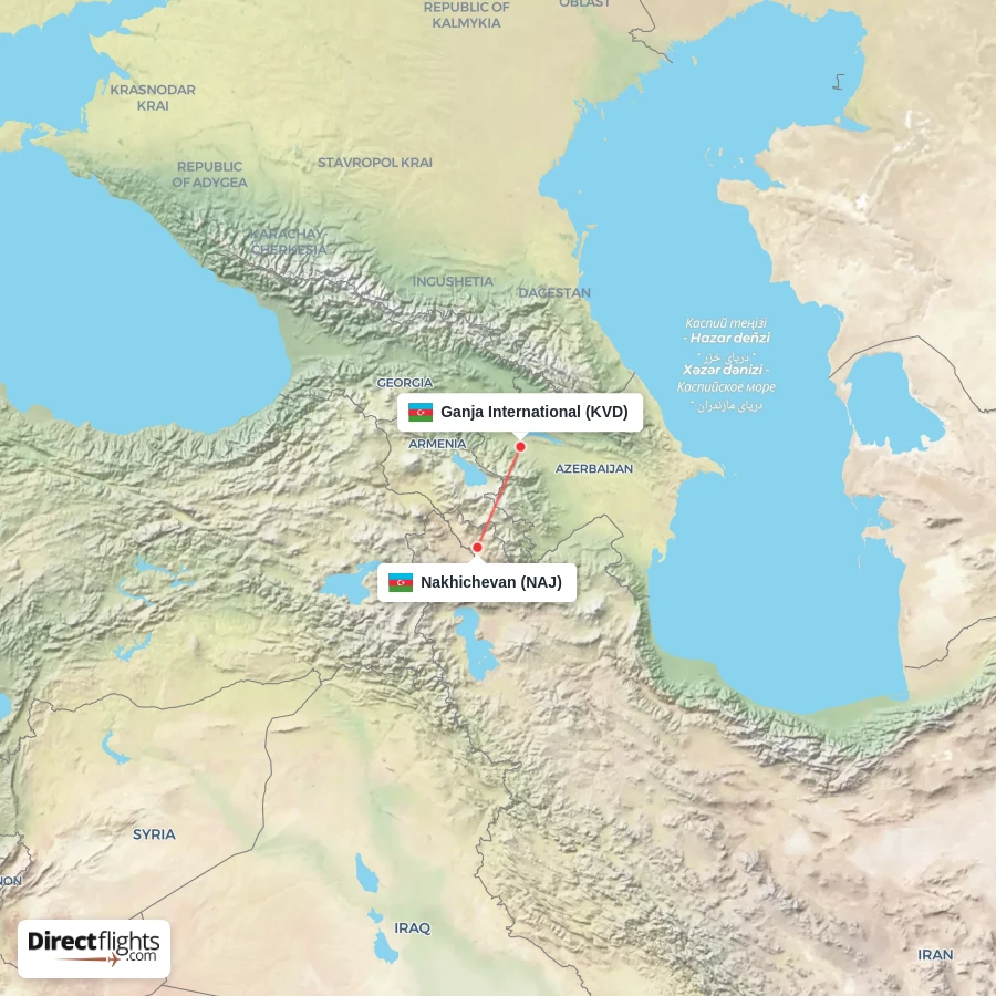 NAJ - KVD route map