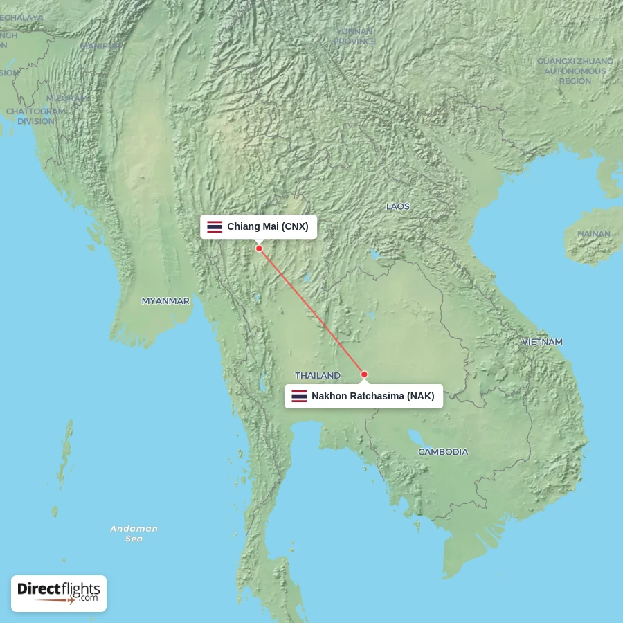 NAK - CNX route map