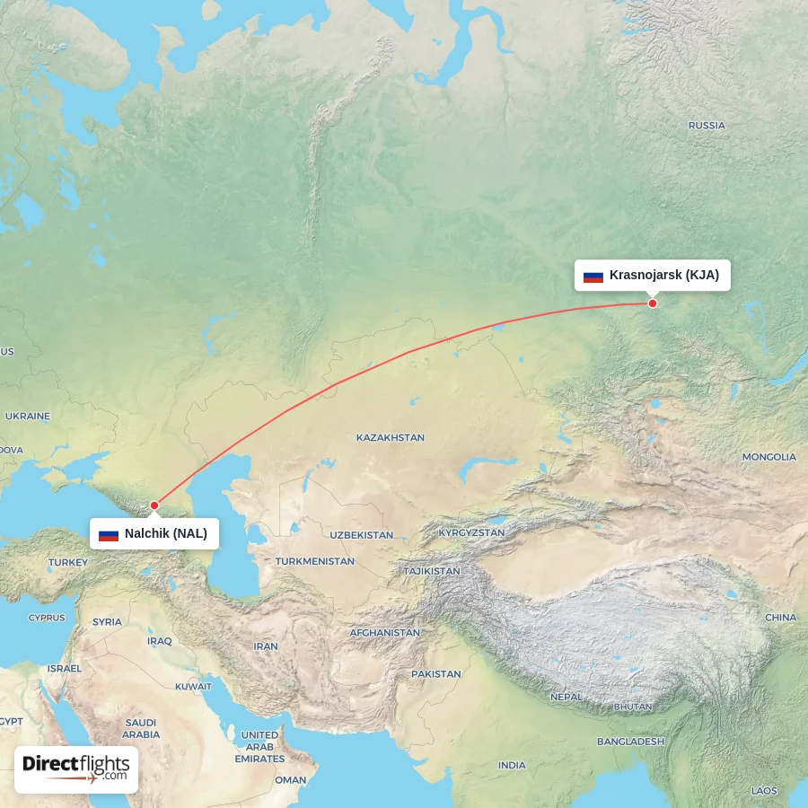 NAL - KJA route map