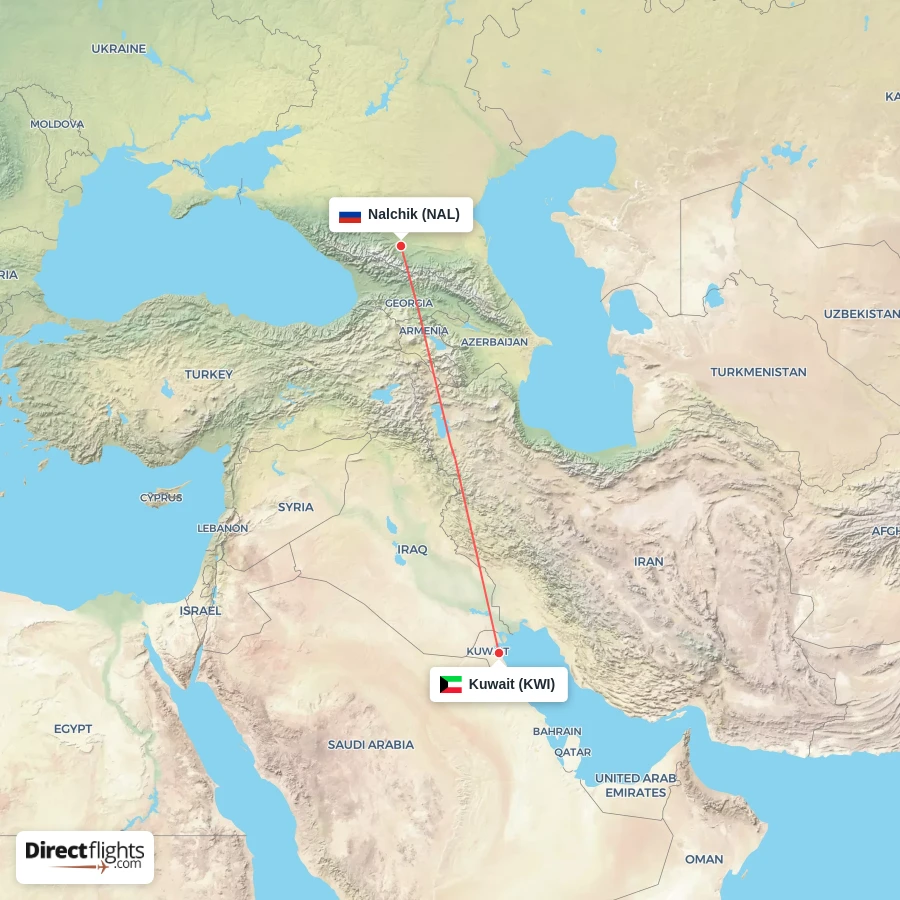 NAL - KWI route map