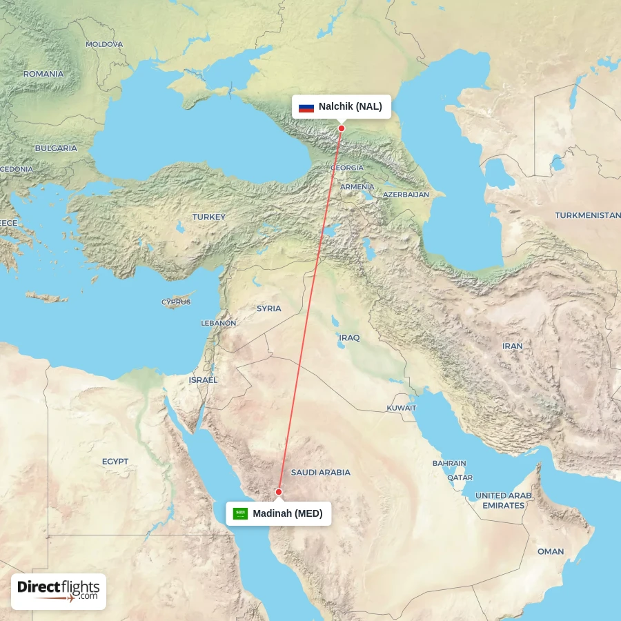 NAL - MED route map