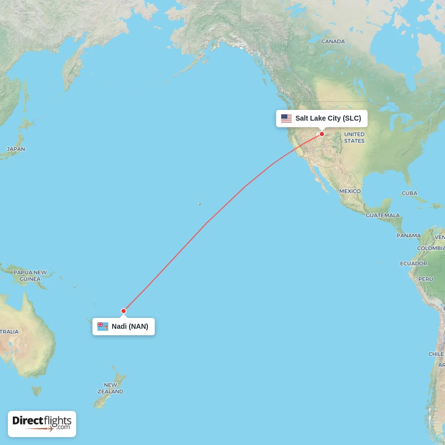 NAN - SLC route map
