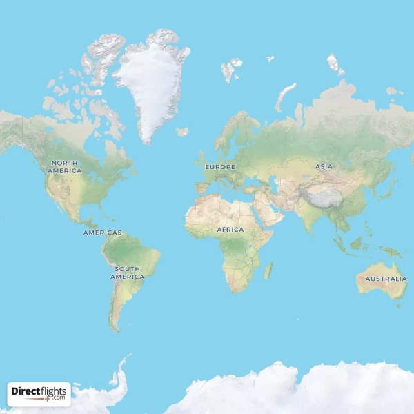 Nadi - Luddenham  direct flight map