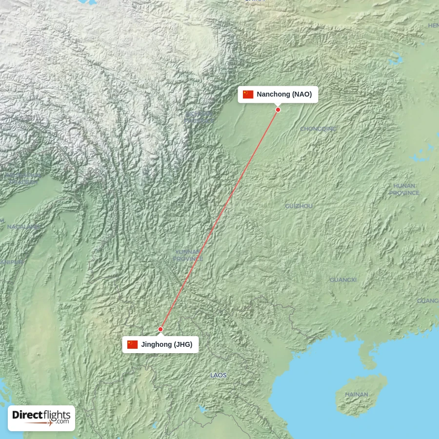 NAO - JHG route map