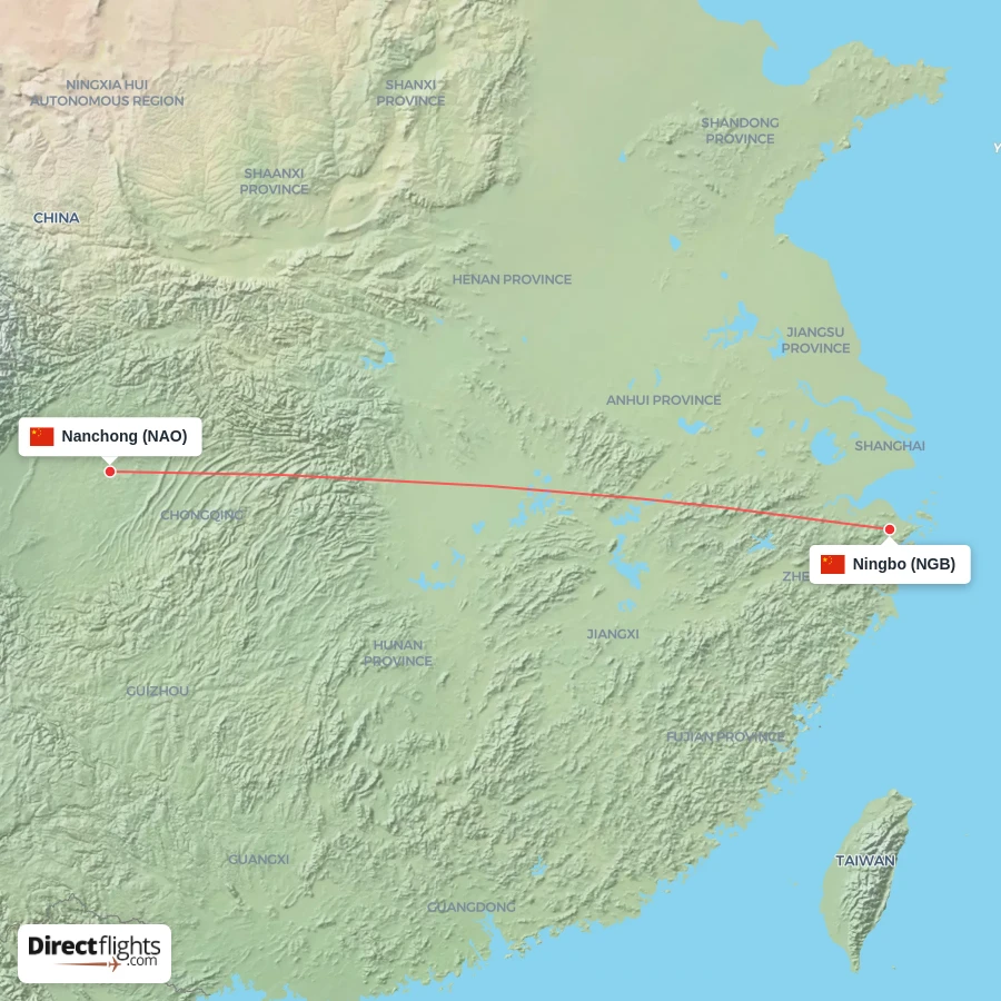 NAO - NGB route map