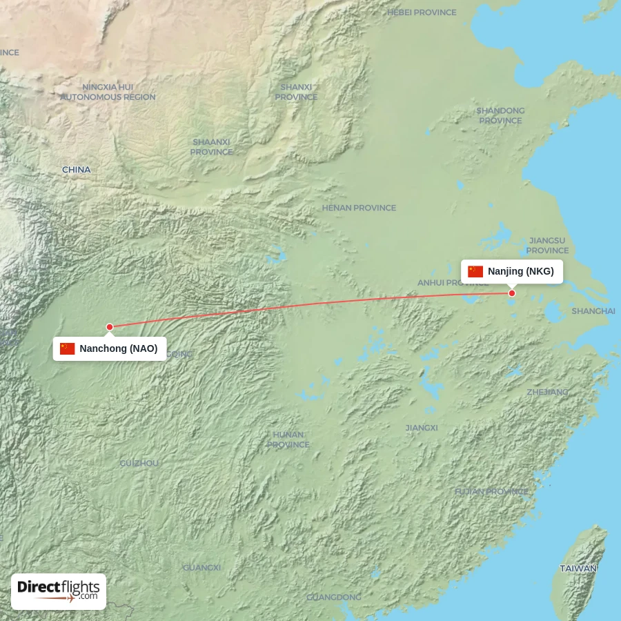 NAO - NKG route map