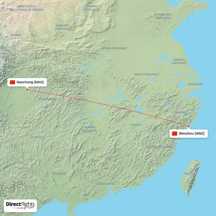 NAO - WNZ route map