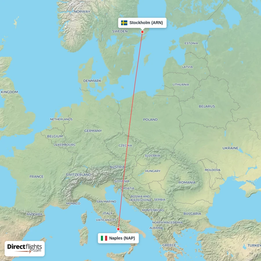 NAP - ARN route map
